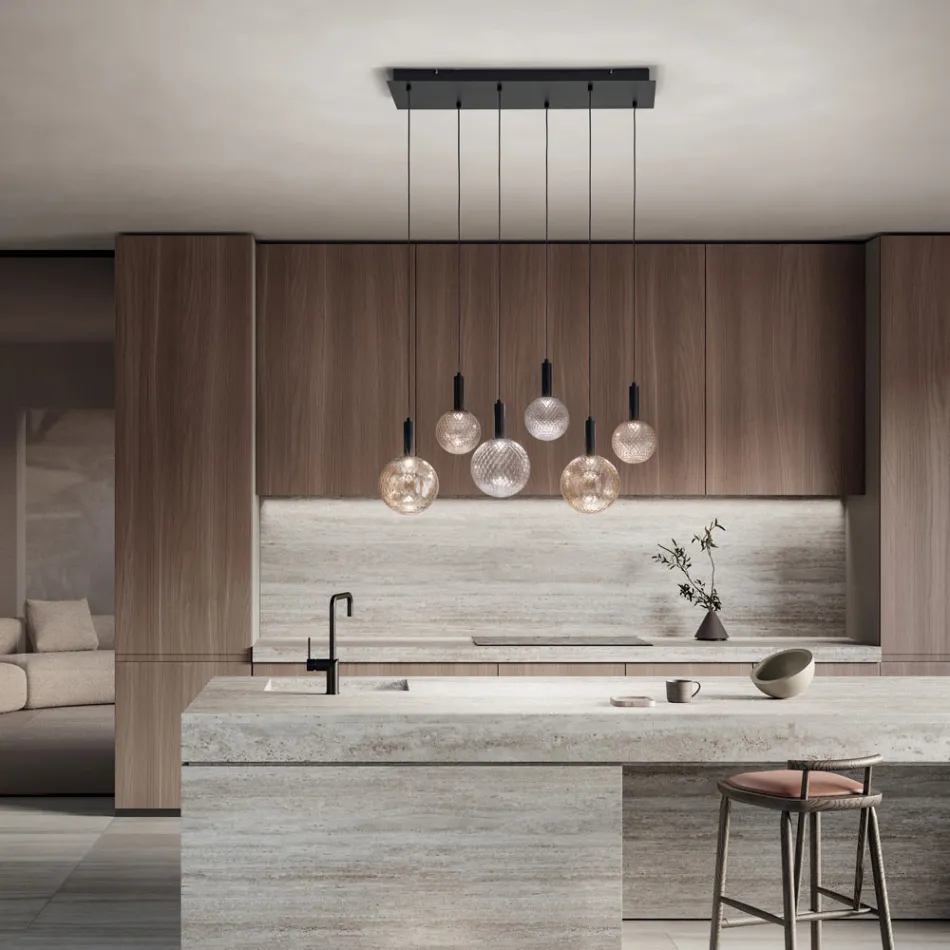 6 Llambadar Xhami i Lehtë me Dekorim Balloton - Zanash Viadurini