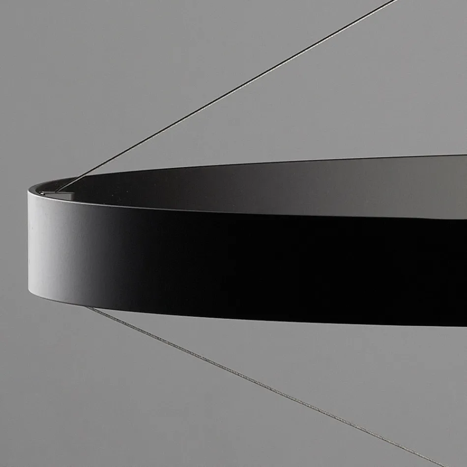 Llambadar me trup qelqi dhe 6 rrathë alumini - Clara Viadurini