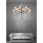 Llambadar artizanal Venetian Glass 12 Lights, prodhuar në Itali - Milagros Viadurini