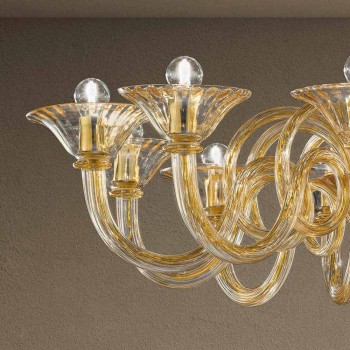12 Dritat Llambadari prej Xhami Venedikas i punuar me dorë Prodhuar në Itali - Margherita