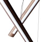 Një llambadar dizajni prej 4 copash në dru Grilli York i bërë në Itali Viadurini