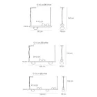 Llambadar alumini me dritë qelqi të bardhë - Alma Viadurini