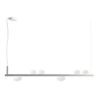 Llambadar alumini me dritë qelqi të bardhë - Alma Viadurini