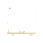 Llambadar alumini me dritë qelqi të bardhë - Alma Viadurini