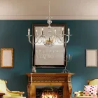 Llambadar prej qelqi dhe gurësh të çmuar të prodhuar në Itali për dekor të brendshëm - Madrid Viadurini