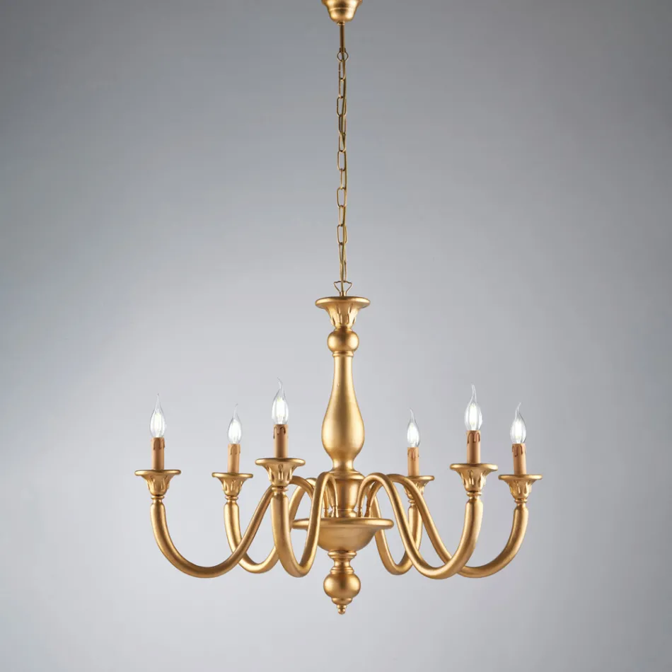 Llambadar druri i prodhuar në Itali për dekorim të brendshëm - Siena Viadurini