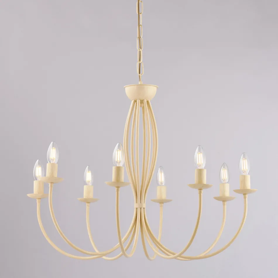 Llambadar metalik i bardhë për ndriçimin e hapësirave të rafinuara – Roccia Viadurini