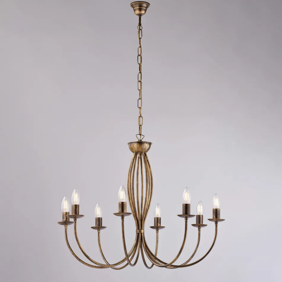 Llambadar metalik i bardhë për ndriçimin e hapësirave të rafinuara – Roccia Viadurini