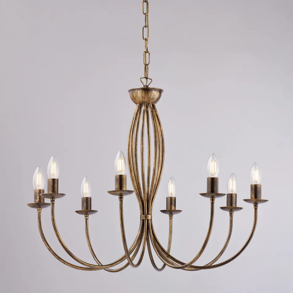 Llambadar metalik i bardhë për ndriçimin e hapësirave të rafinuara – Roccia Viadurini