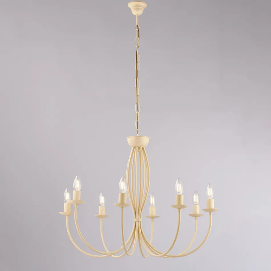 Llambadar metalik i bardhë për ndriçimin e hapësirave të rafinuara – Roccia Viadurini