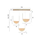 Llambadar metalik me futje të lëvizshme në xhami të grimcuar - Catalpa Viadurini