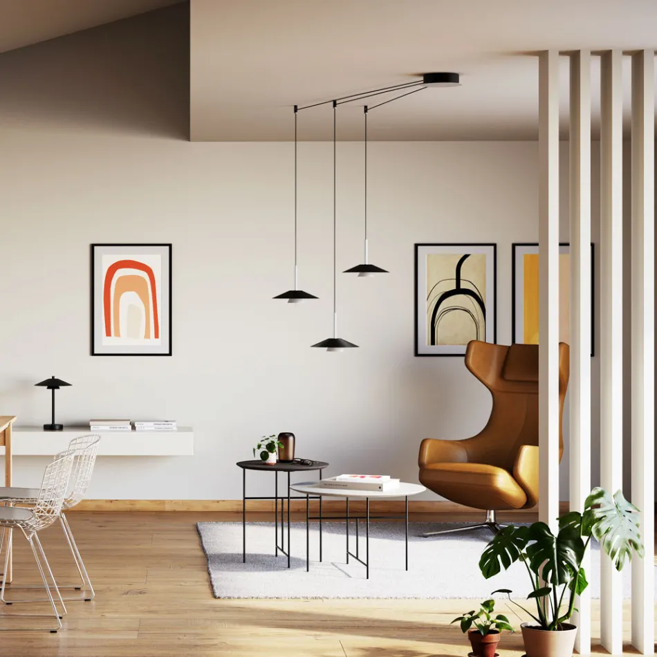 Llambadar metalik me përfundime të ndryshme i prodhuar në Itali - Mira Viadurini