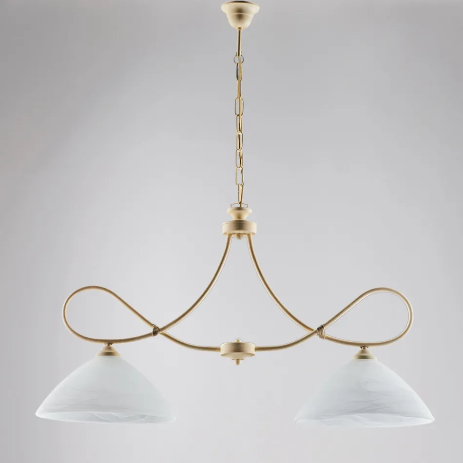 Eclisse: Një llambadar metalik dhe qeramik i bardhë për ambiente të brendshme elegante. Viadurini