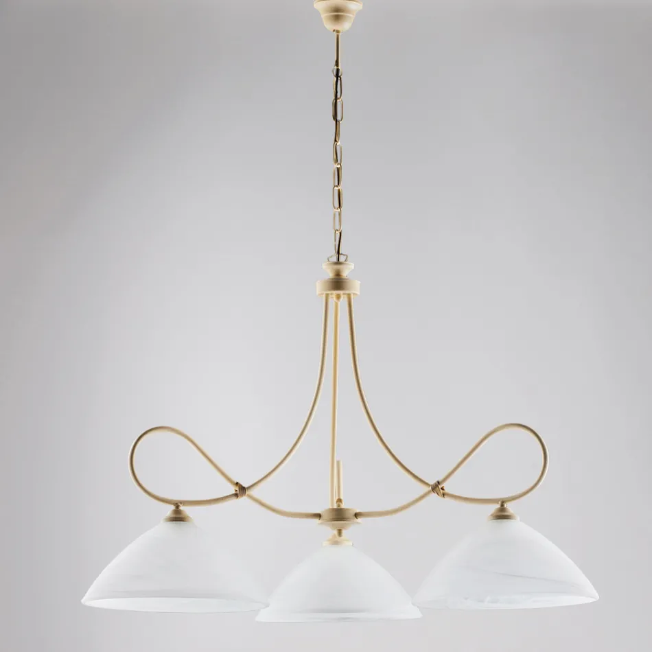 Një llambadar metalik dhe qeramik i bardhë për të përmirësuar ambientin tuaj të brendshëm – Eclisse Viadurini