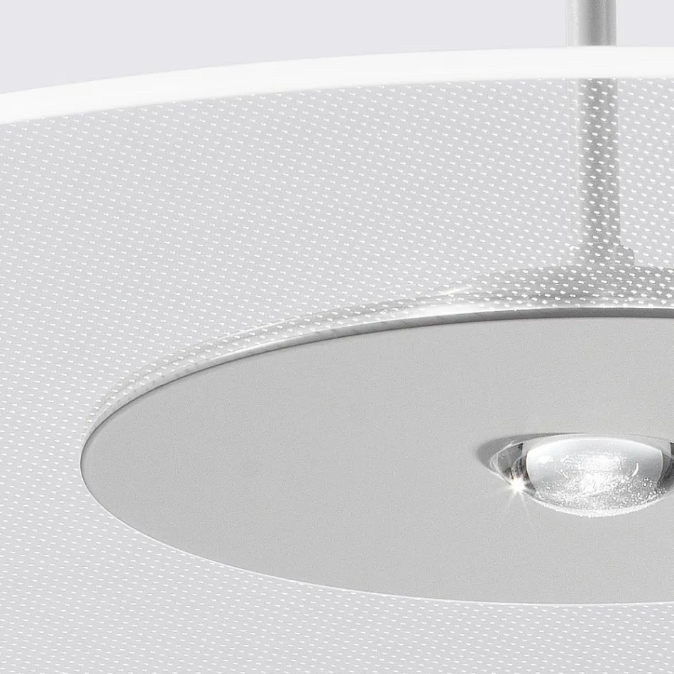 Llambadar metalik me difuzor pleksiglasi me pika të vogla - Nora Viadurini