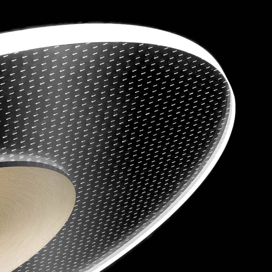 Llambadar metalik me difuzor pleksiglasi me pika të vogla - Nora Viadurini