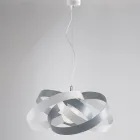 Llambadar metali dhe qelqi për të ndriçuar në mënyrë elegante ambientet e brendshme – Rosmarino Viadurini