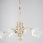 Llambadar metali dhe qelqi për të ndriçuar ambiente të brendshme të rafinuara – Sirio Viadurini