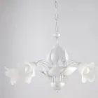 Llambadar metali dhe qelqi për të ndriçuar ambiente të brendshme të rafinuara – Sirio Viadurini