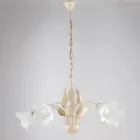 Llambadar metali dhe qelqi për të ndriçuar ambiente të brendshme të rafinuara – Sirio Viadurini