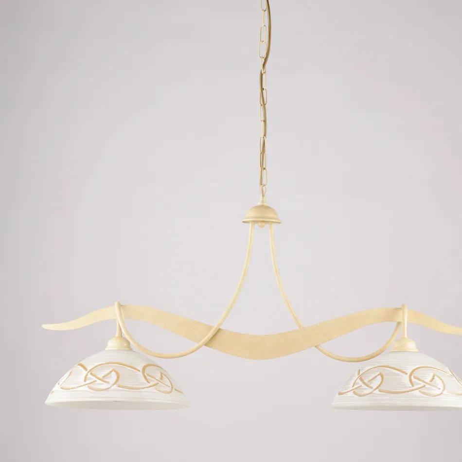 Llambadar Qelqi Metalik me 2 Drita për Ndriçim të Brendshëm - Musca Viadurini