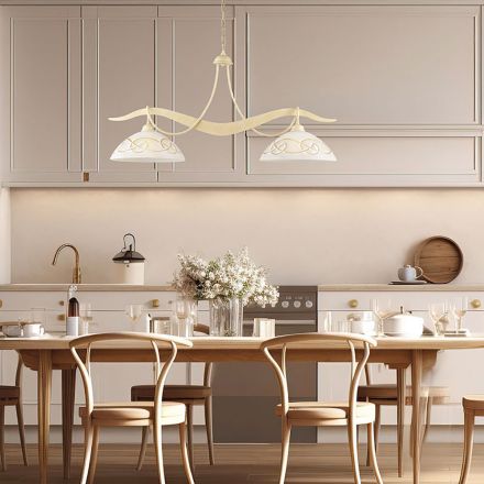 Llambadar Qelqi Metalik me 2 Drita për Ndriçim të Brendshëm - Musca Viadurini