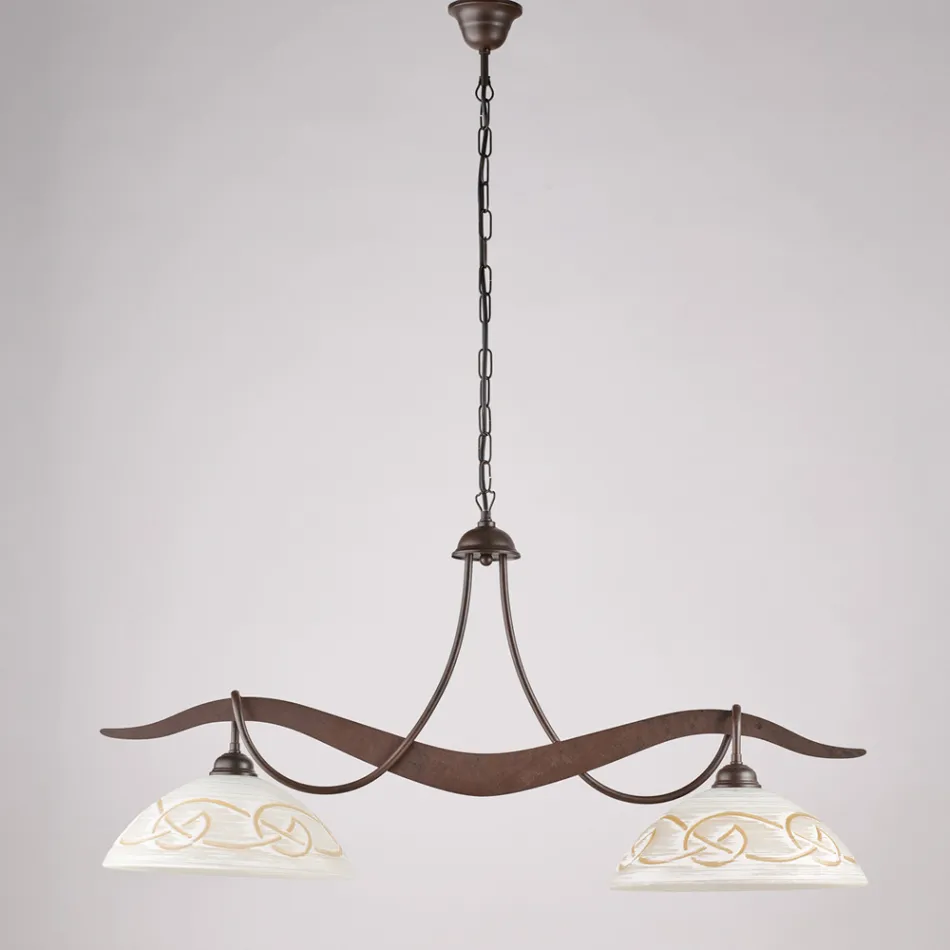 Llambadar Qelqi Metalik me 2 Drita për Ndriçim të Brendshëm - Musca Viadurini