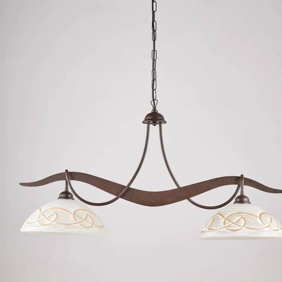 Llambadar Qelqi Metalik me 2 Drita për Ndriçim të Brendshëm - Musca Viadurini