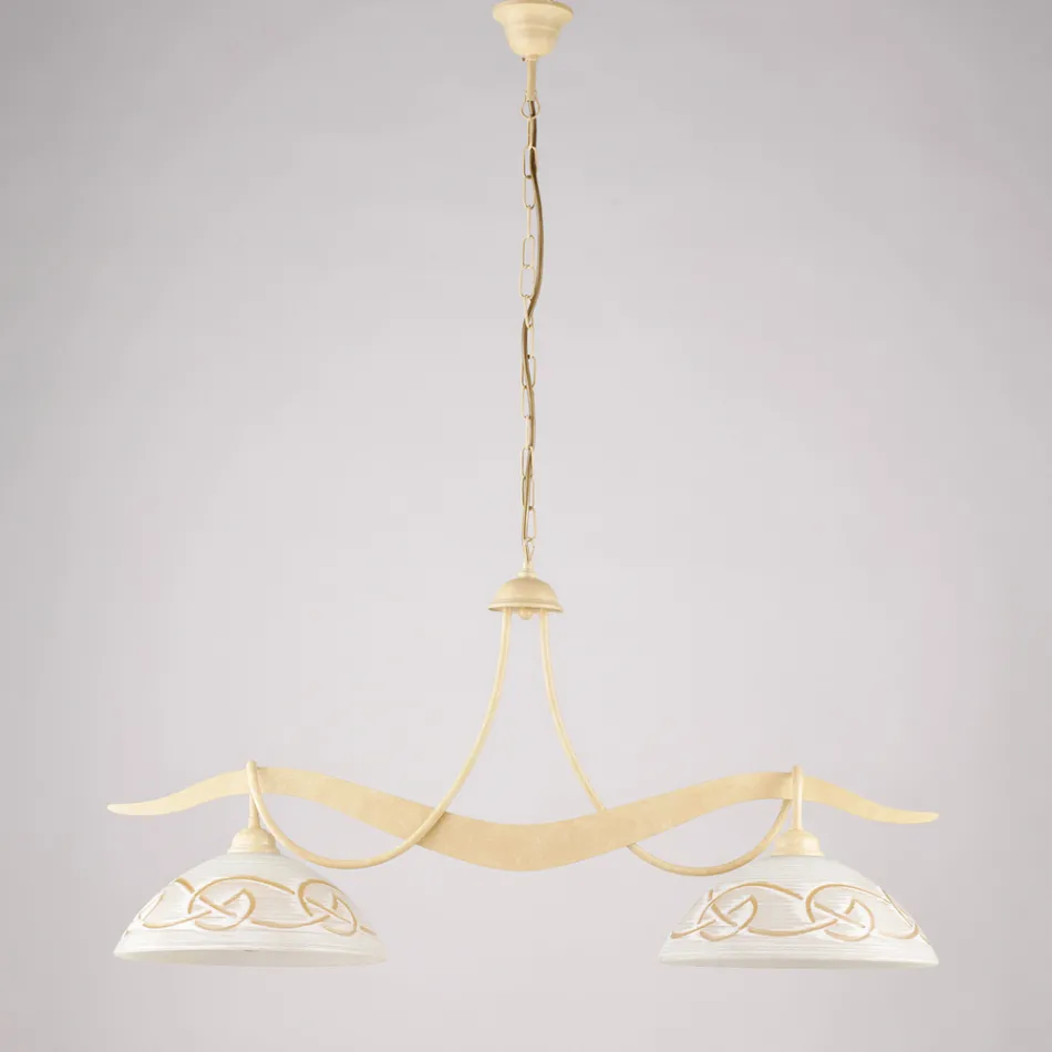 Llambadar Qelqi Metalik me 2 Drita për Ndriçim të Brendshëm - Musca Viadurini