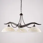 Llambadar qelqi metalik me 3 ndriçues për ndriçim të brendshëm - Musca Viadurini