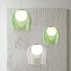 Llambadar metalik i lyer me ar me 3 LED dhe xham opsional - ahu Viadurini