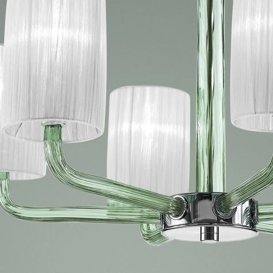 Llambadar në Venecia Xhami dhe Metali i punuar me dorë në Itali - Graham Viadurini