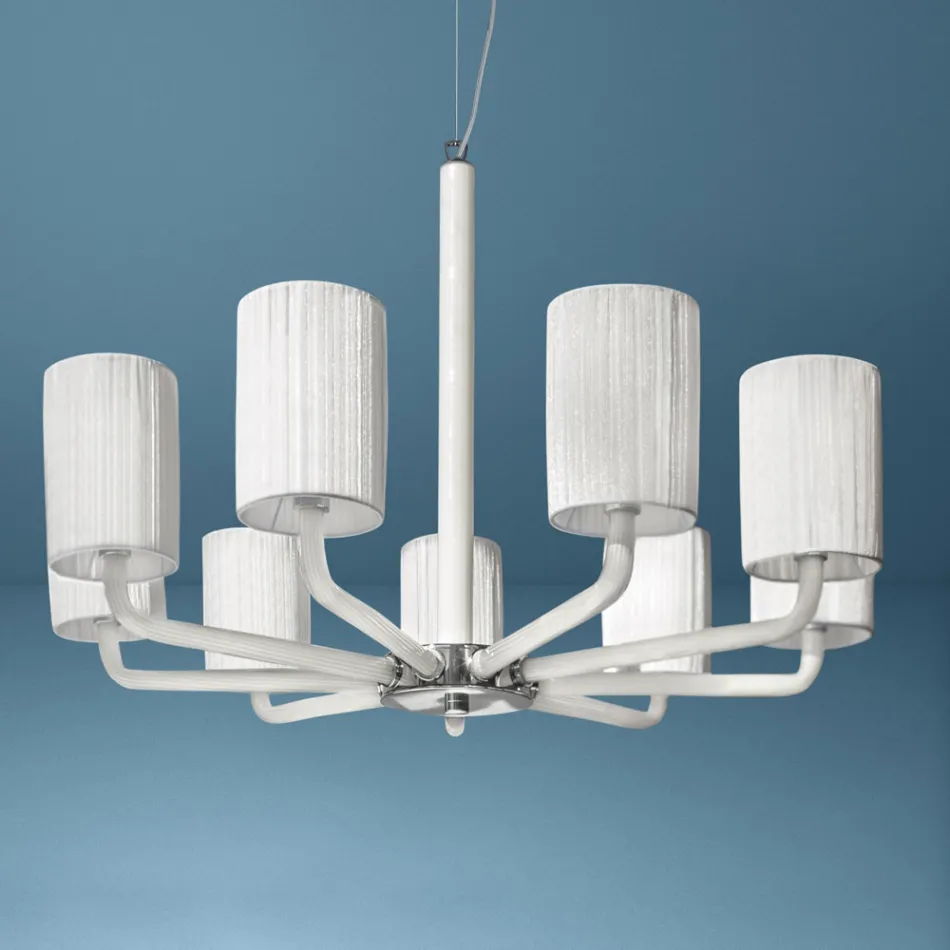 Llambadar në Venecia Xhami dhe Metali i punuar me dorë në Itali - Graham Viadurini