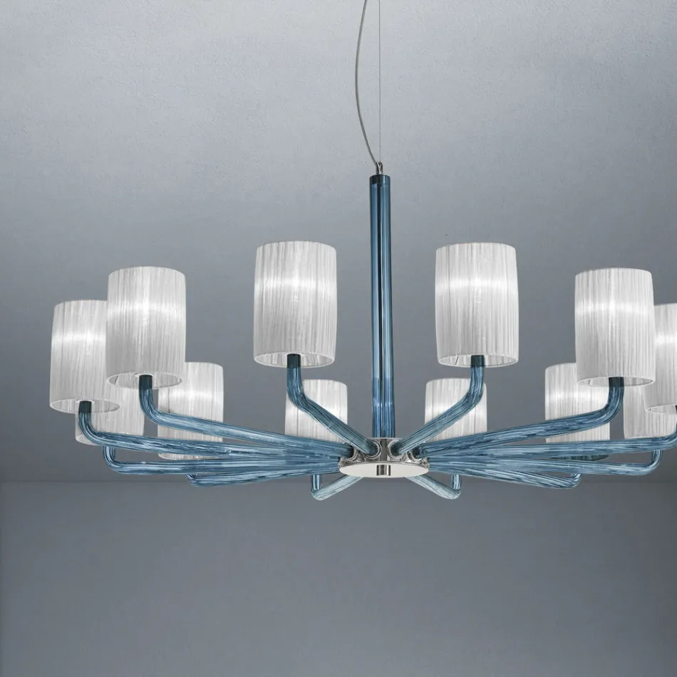 Llambadar në Venecia Xhami dhe Metali i punuar me dorë në Itali - Graham Viadurini