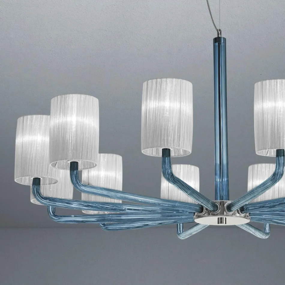 Llambadar në Venecia Xhami dhe Metali i punuar me dorë në Itali - Graham Viadurini