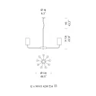 Llambadar në Venecia Xhami dhe Metali i punuar me dorë në Itali - Graham Viadurini