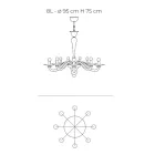 Llambadar venecian me fryrje me dorë në stil klasik - Demetra Viadurini