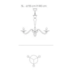 Llambadar venecian me fryrje me dorë në stil klasik - Demetra Viadurini