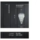 Llambadar klasik luksoz në metal të kromuar dhe kristal të prerë - Lambert Viadurini