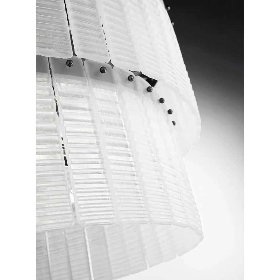 Llambadar Modern 12 Drita në Xham Luksoz Italian të punuar me dorë - Valadier Viadurini