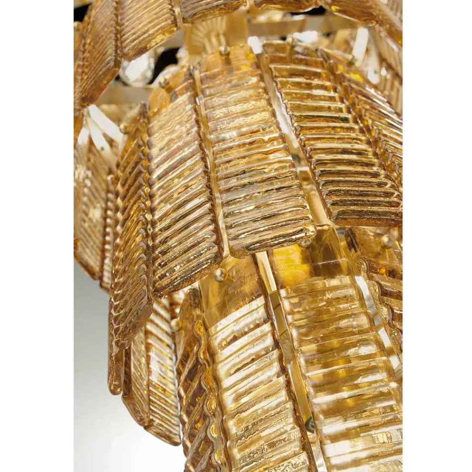 Llambadar Modern 36 Drita në Xham Luksoz Italian të punuar me dorë - Valadier Viadurini