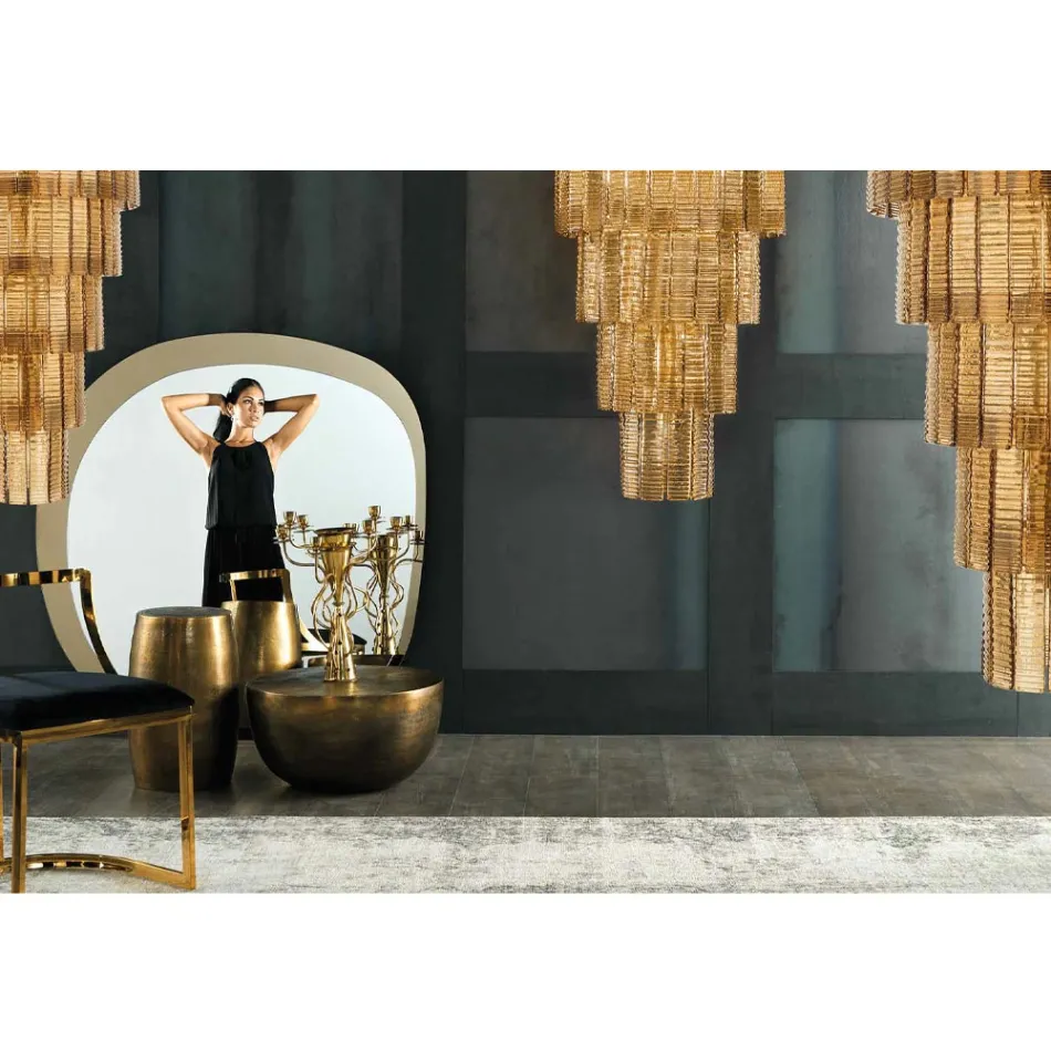 Llambadar Modern 36 Drita në Xham Luksoz Italian të punuar me dorë - Valadier Viadurini