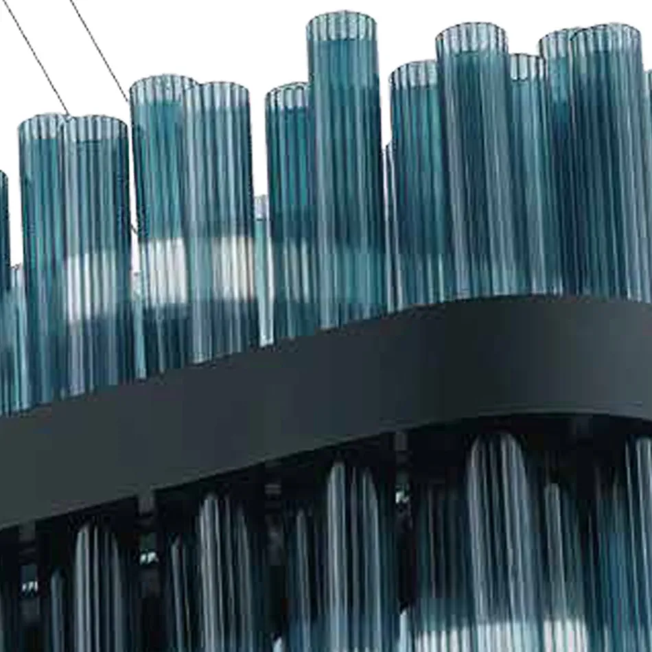 Llambadar modern luksoz italian artizanal me xham të fryrë - Maesta Viadurini