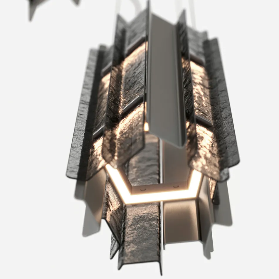 Velis - Llambadar modern prej qelqi të shkrirë me dizajn elegant, i prodhuar në Itali Viadurini
