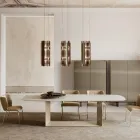 Velis - Llambadar modern prej qelqi të shkrirë me dizajn elegant, i prodhuar në Itali Viadurini