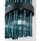 Llambadar modern italian i punuar me dorë me xham luksoz - Maesta Viadurini