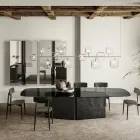 Llambadar Horizontal në Xham Pyrex Metal dhe Transparent - Iperspazio Viadurini