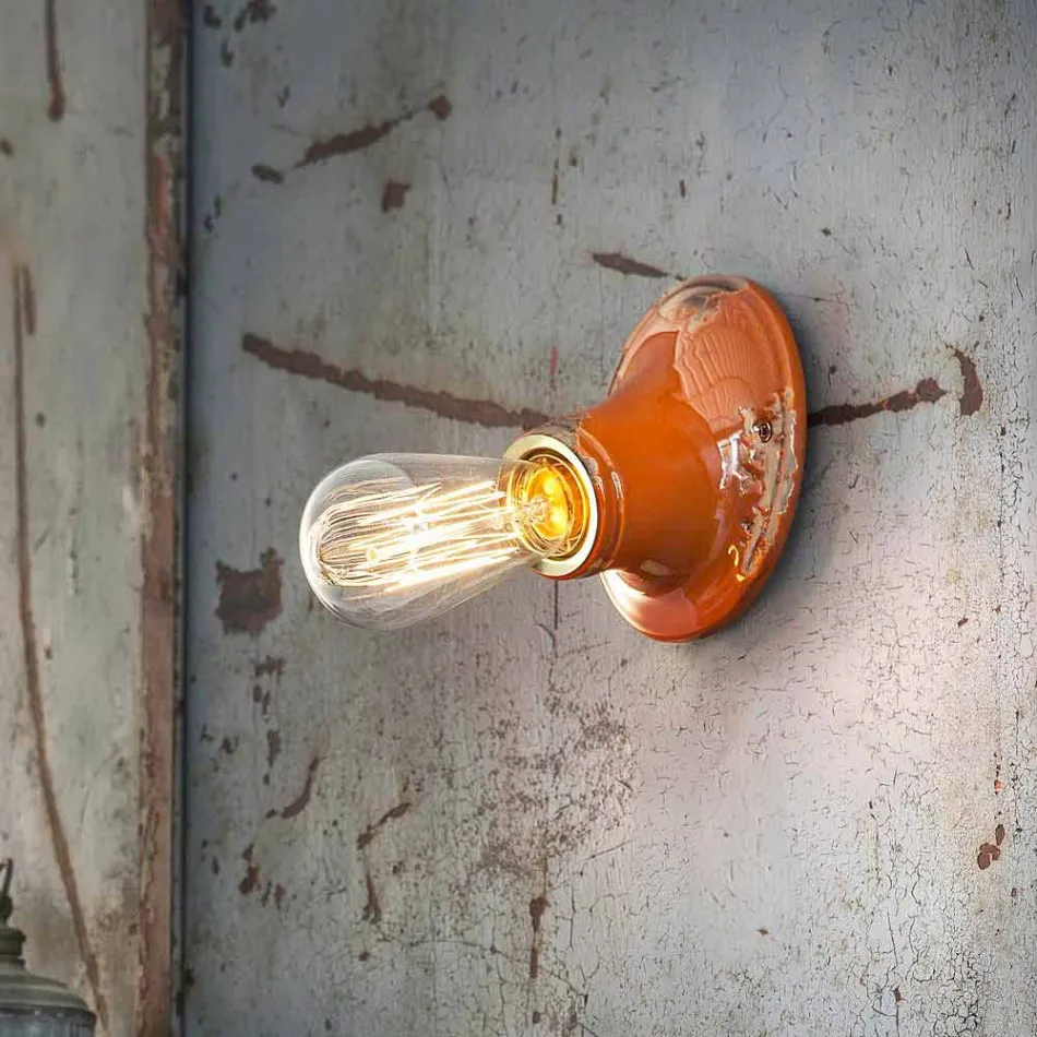 Dizajn retro artizanale llambadar llambadari Ferroluce Vintage Viadurini