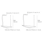 Llambadar i bërë nga alumini i riciklueshëm në ngjyra të ndryshme - Mila Viadurini