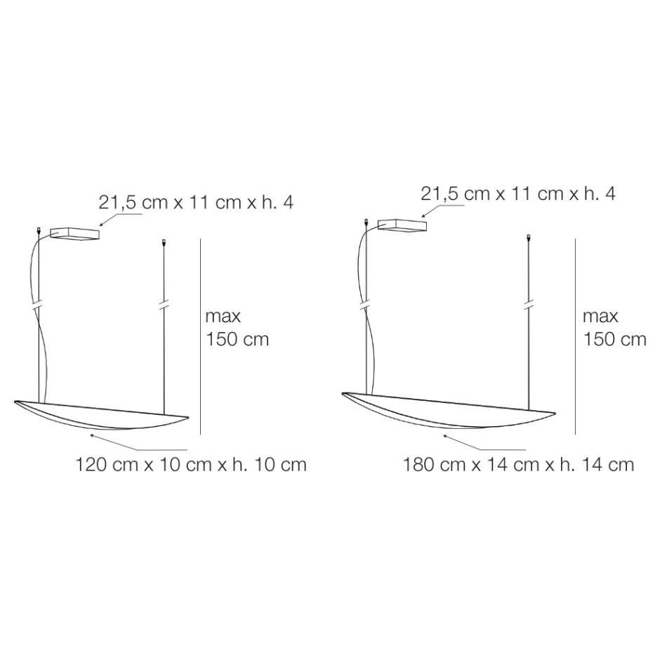Llambadar i bërë nga alumini i riciklueshëm në ngjyra të ndryshme - Mila Viadurini
